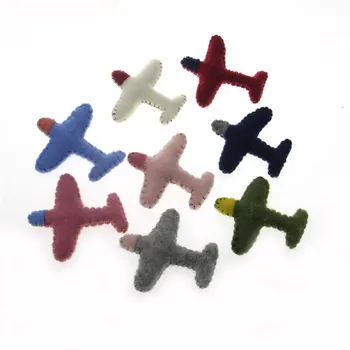 

New Arrival 9PCs 85*88MM 3D Kawaii Fly Dolls Craft DIY Jewelry Findings Wool Felt Handmade Crochet Airplane Fly Patch Sticker