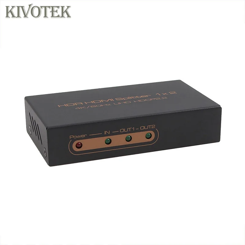 4K*2K@60Hz,3D HDR 1x2 HDMI2.0 Splitter Adapter HDCP2.2 1-in 2-our Full HD1080P Power Supply For HDTV DVD CCTV PS34 Free Shipping