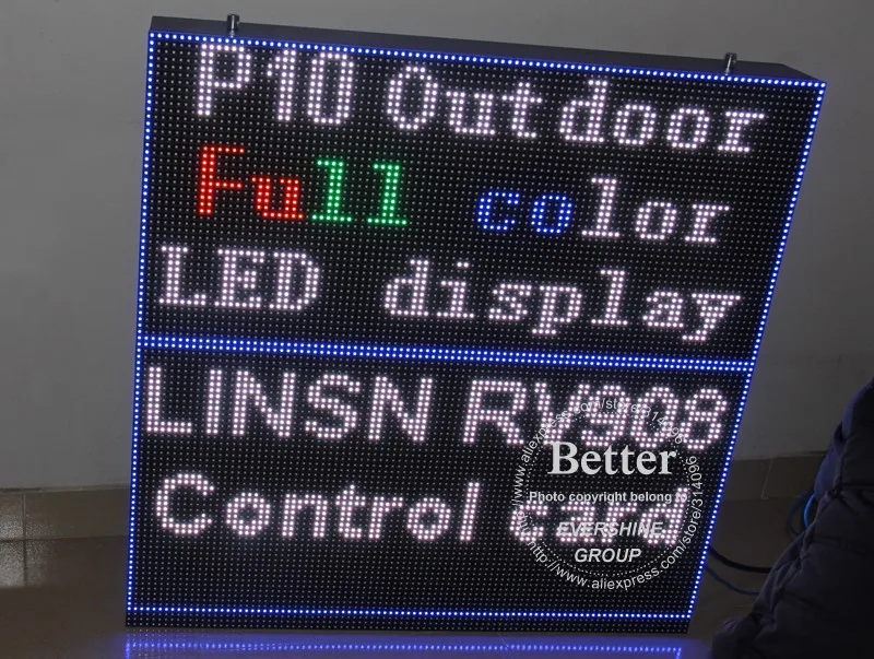 6 шт./лот 960*960 мм 96*96 пикселей Водонепроницаемый кабинет RGB 3in1 открытый smd полноцветный P10 светодиодный экран