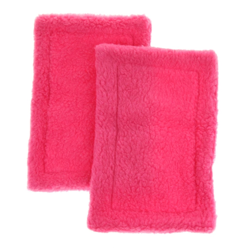 2 Pack Velvet Small Animals Warm Mat for Hamster, Guinea Pig, Ferret