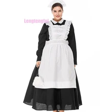 Venda quente Uniforme Das Mulheres Sexy Preto/Branco Castelo Adulto Empregada Empregada Empregada Filipina Tradicional Jogo Traje Sexy Lingerie