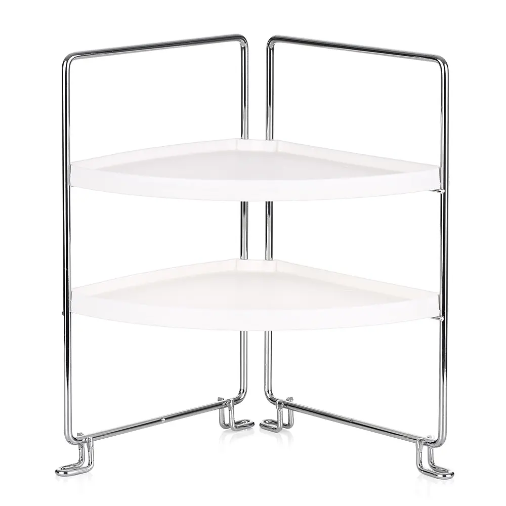 2 Tier Storage Rack Corner Freestanding Stackable 2 Tier Storage Rack Corner Freestanding