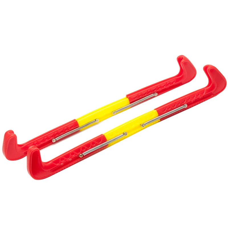 Comprar 1 par de patines de velocidad de pista corta marco de la hoja de velocidad de carretera zapatos de plástico Protector de la hoja cubierta antideslizante Walkable 42cm al azar