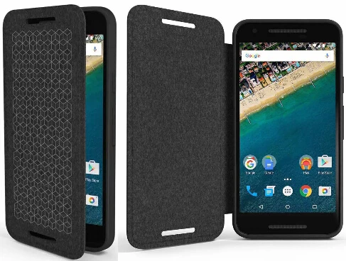 Кожаный чехол для LG Nexus 5X6 P, официальная задняя крышка для LG Google Nexus5X, ТПУ+ кожаный чехол в розничной упаковке - Цвет: black for Nexus 5X