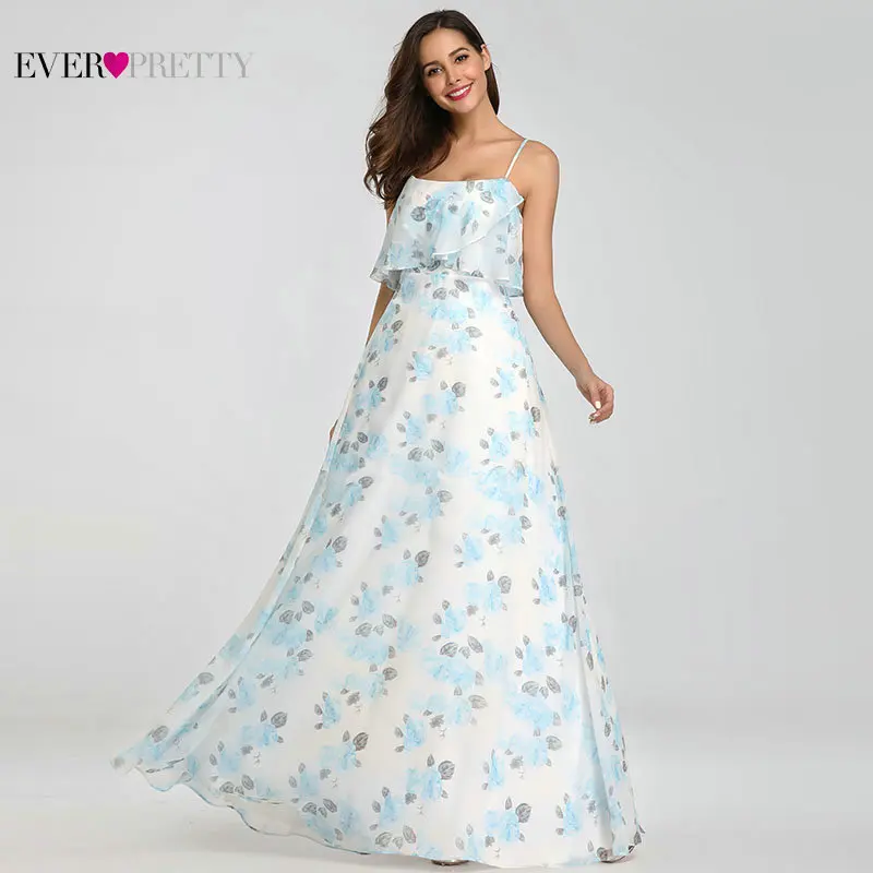 Beach Style Flower Printed Bridesmaid Dresses 2020 Ever Pretty