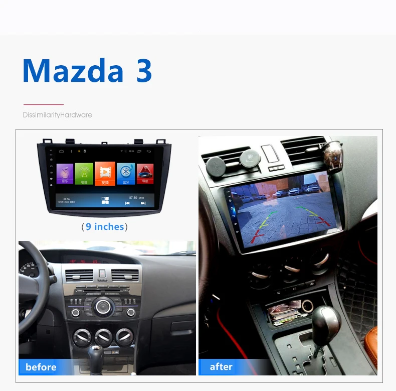 Discount 9" Eight Core Android 8.0 2G RAM 1024*600 Car GPS navigation For Old MAZDA 3 2008 - 2009 With Car Stereo Radio Audio 5 Discount 9" Eight Core Android 8.0 2G RAM 1024*600 Car GPS navigation For Old MAZDA 3 2008 - 2009 With Car Stereo Radio Audio 5