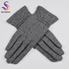 [BYSIFA] Winter Women Wool Gloves New Thick Warm Touch Screen Ladies Gloves Spring Autumn Soft  Elegant Hot Pink Mittens Gloves ► Photo 2/6