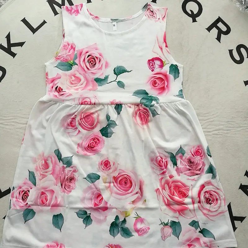 Family Look Women Matching Mother And Daughter Clothes Sleeveless Floral Dress For Mommy And Me Kids Girls Mom Daughter Dresses Family Look Women Matching Mother And Daughter Clothes Sleeveless Floral Dress For Mommy And Me Kids Girls Mom Daughter Dresses