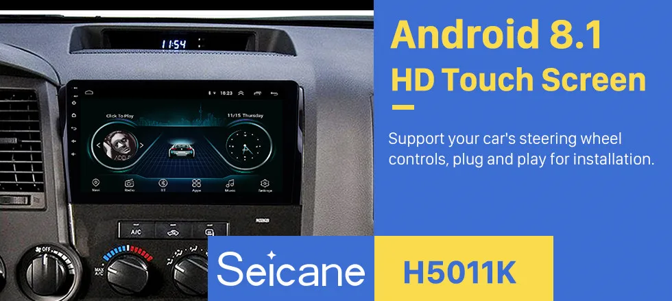 Seicane 10,1 дюймов HD сенсорный экран радио gps навигационная система Android 8,1 для 2006- TOYOTA Sequoia поддержка радио Carplay