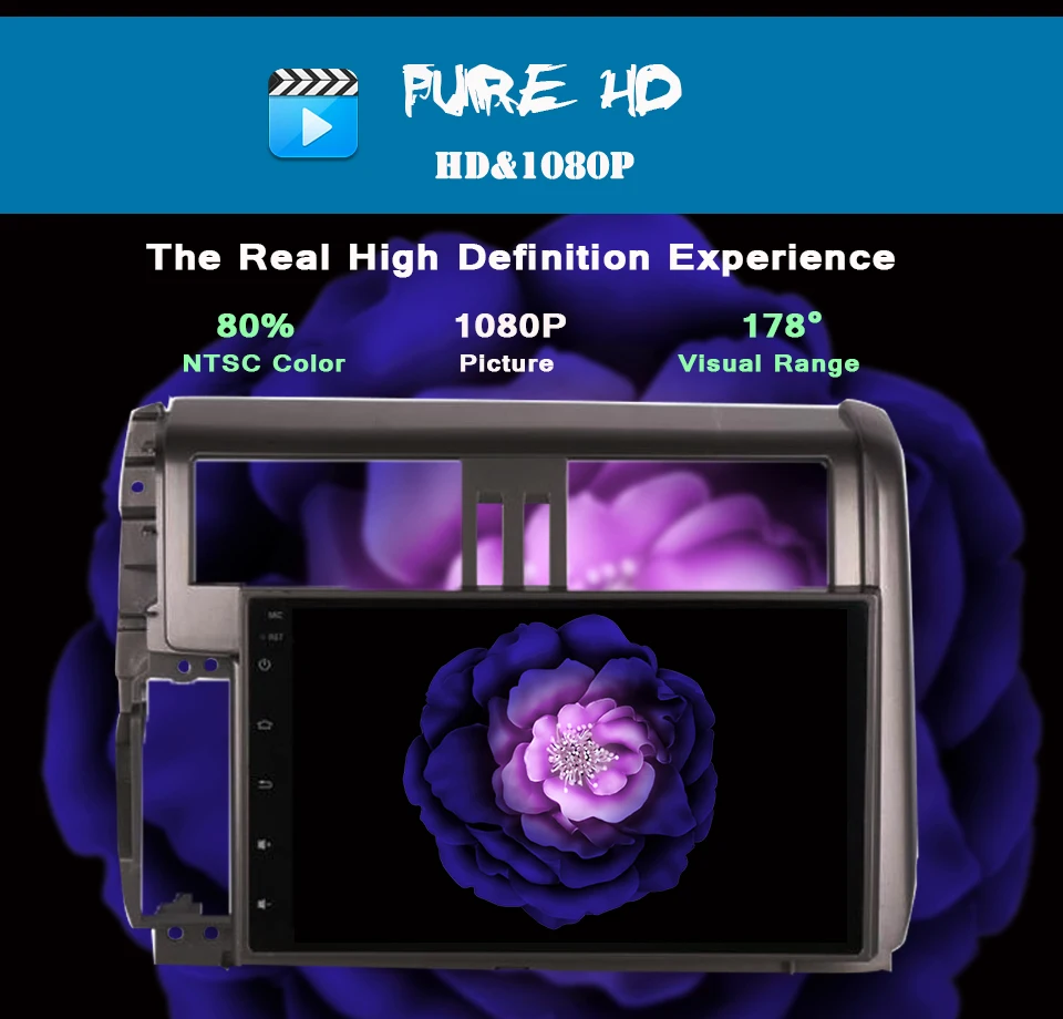 Best Android 9.1 4G RAM Car DVD multimedia player GPS map Radio Wifi for Toyota Prado Land Cruiser 150 2010 2011-13 autoradio video 3