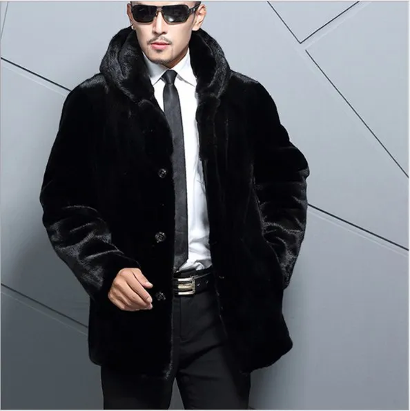 Manteau femme hiver теплое Черное пальто для мужчин 2018 из искусственного меха 6XL Плюс