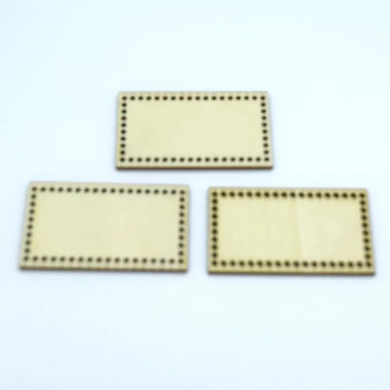 

laser cut rectangle cross stitch blank edges holes needlework personal decorations