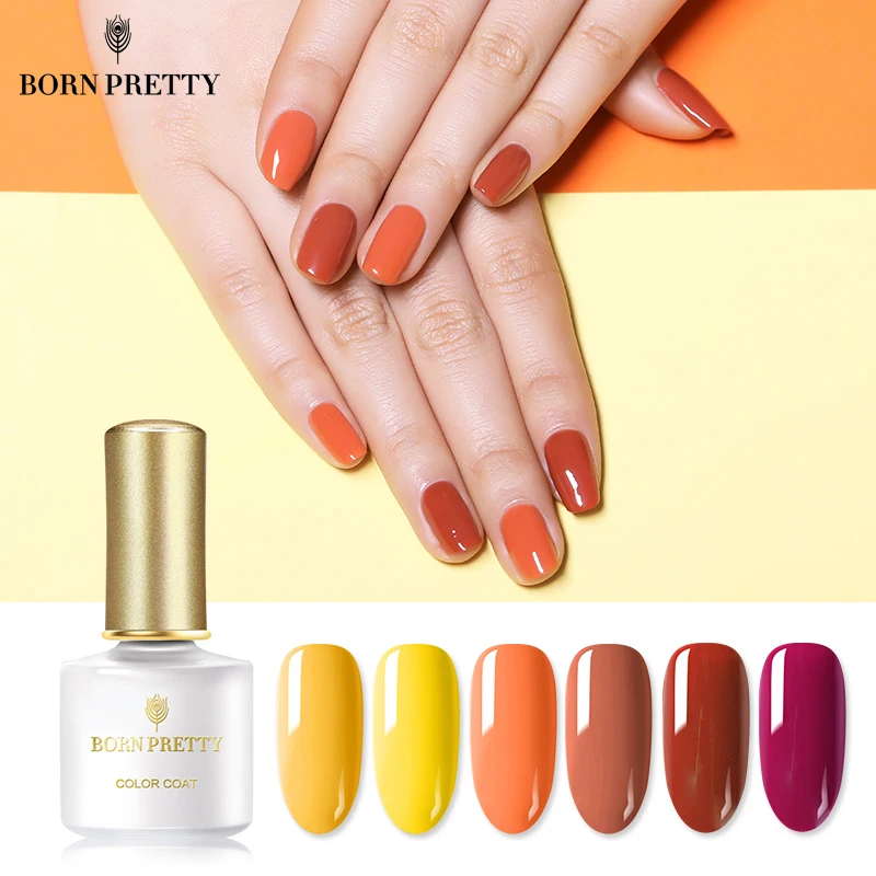  BORN PRETTY Pumpkin Series Nail Gel 6ml Yellow Orange Pure Nail Color Soak Off UV Gel Lacquer Polis