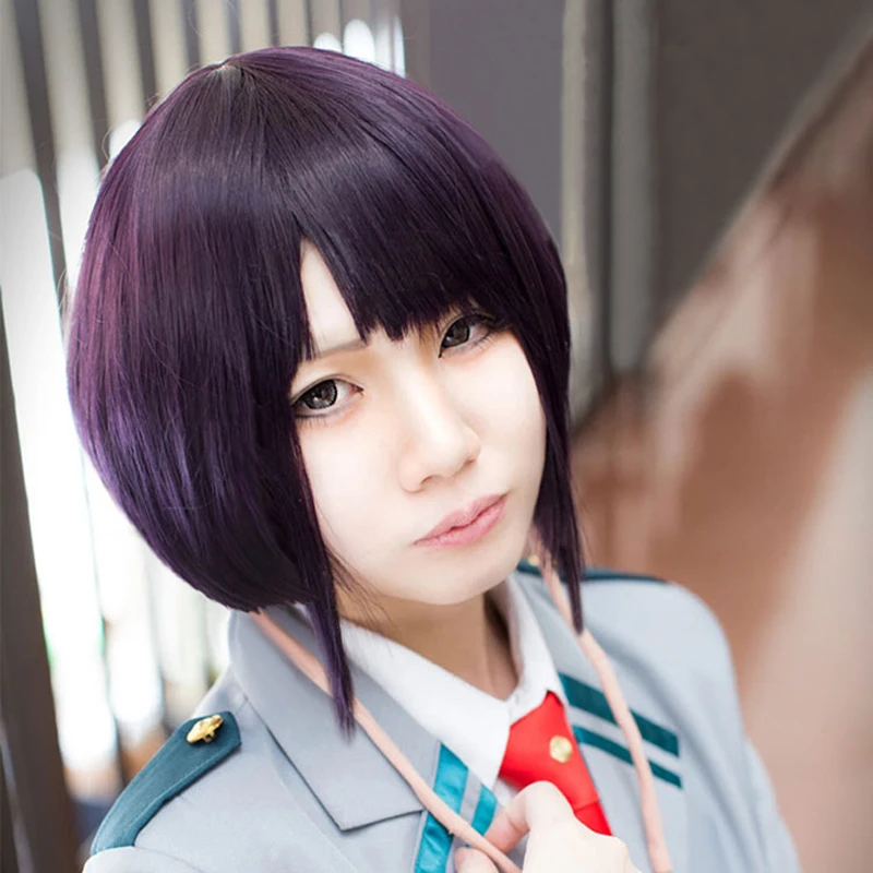 Парик My Hero Academia Kyoka Jiro короткий фиолетовый и черный парик Jirou Kyouka термостойкий