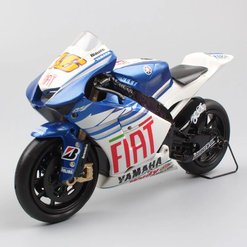 Детские 1/12 Newray Racer ROSSI Yamaha YZR-M1 YZR M1 gp Fiat team 2008 масштаб moto rcycle спортивный мото велосипед литье под давлением Миниатюрная модель игрушки