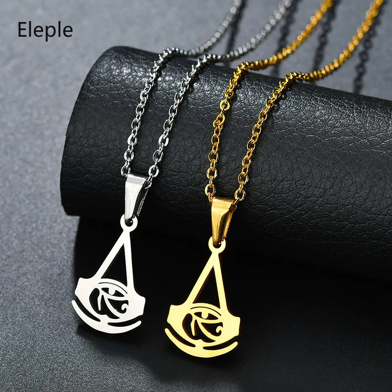 

Eleple Ancient Egyptian Eye of Horus Amulet Stainless Steel Pendant Necklaces for Women or Men Charm Jewelry Dropshipping S-N490