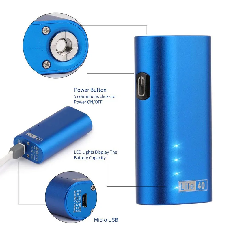 FERSHA electronic cigarette Lite-40 vape mod kit box Original atomizer 0.5 ohm 3ml Adjustable atomizer FERSHA electronic cigarette Lite-40 vape mod kit box Original atomizer 0.5 ohm 3ml Adjustable atomizer