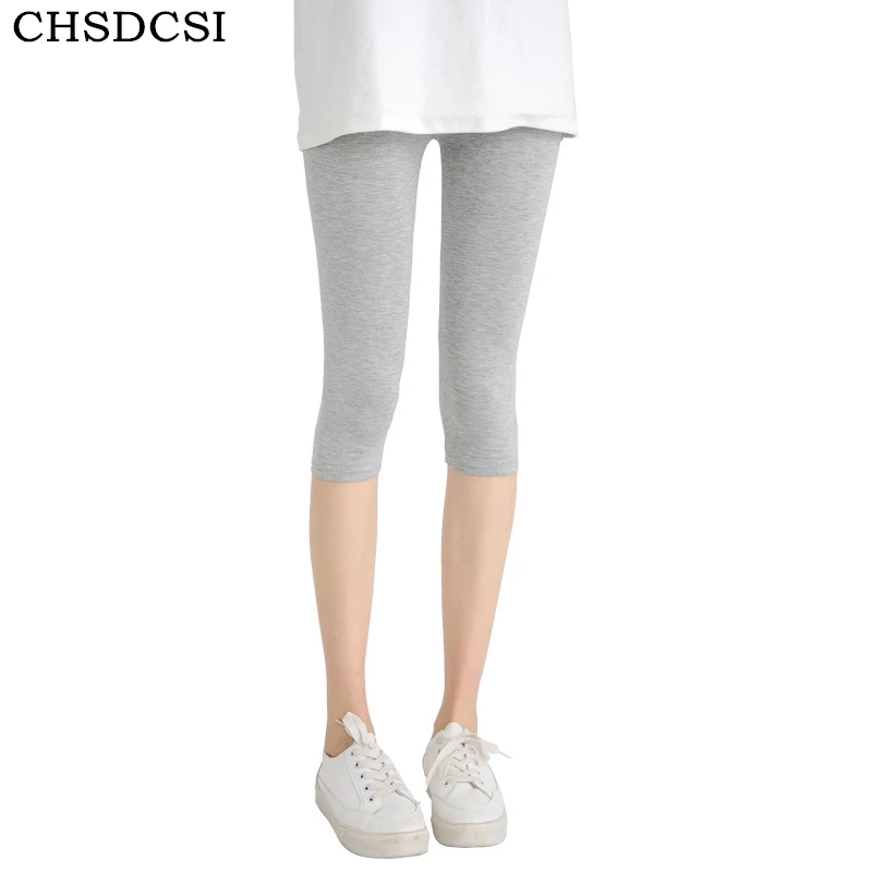 

CHSDCSI Women Casual Leggings Modal Leggings Running Stretch Fitness Leggins Sports Pants Hot Solid White Trousers Black Legging