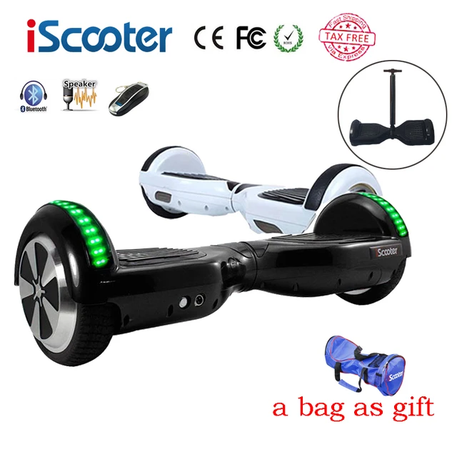 IScooter BT Электрический Скейтборд hoverboard рулевого колеса Smart 2 колеса самостоятельная Баланс Стоя скутер hover доска мешок как подарок