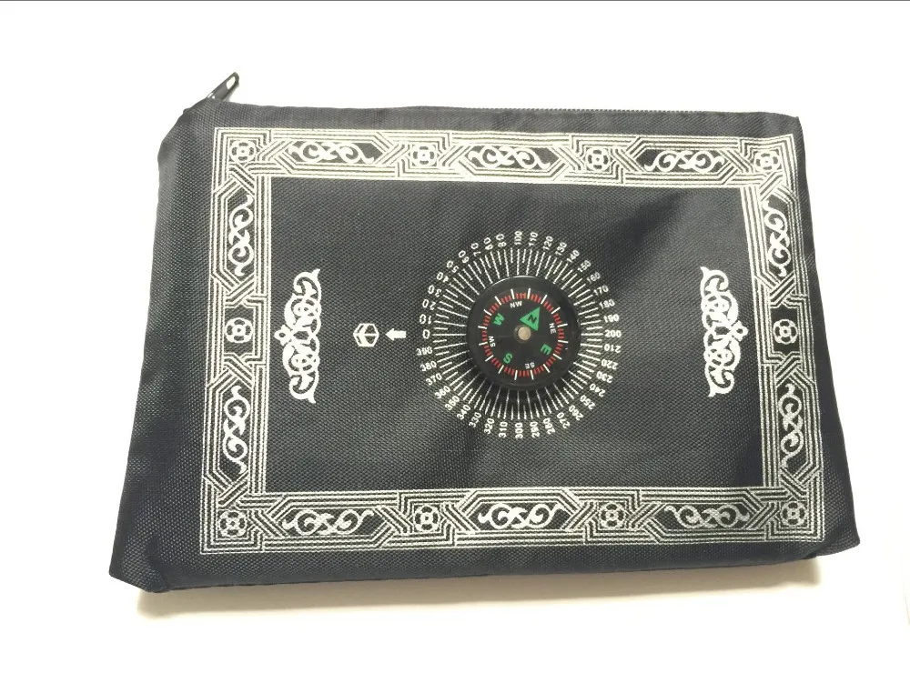 Buy 5pcs/lot pocket prayer mat with compass Muslim