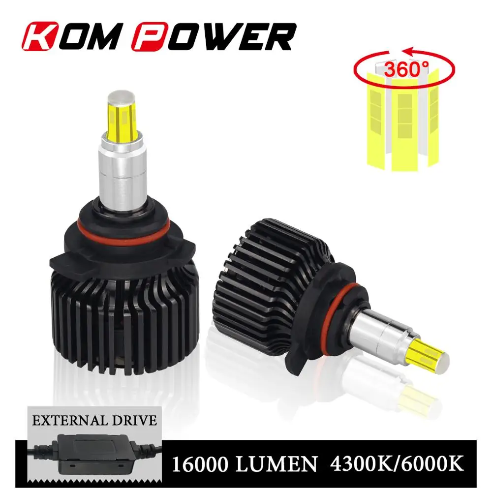 Светодиодный турбинный вентилятор KOM POWER для фар 9012/HIR2 9005/HB3 9006/HB4 Luces светодиодный