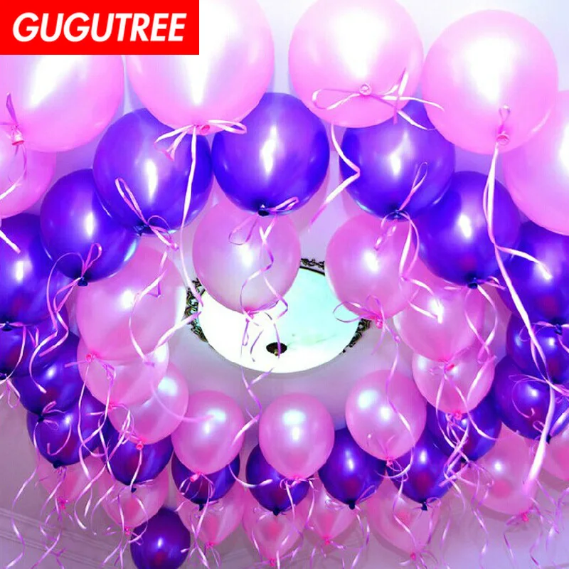

GUGUTREE PARTY 100pcs 12inch green pink red orange latex ballon wedding event christmas halloween festival birthday party HY-353
