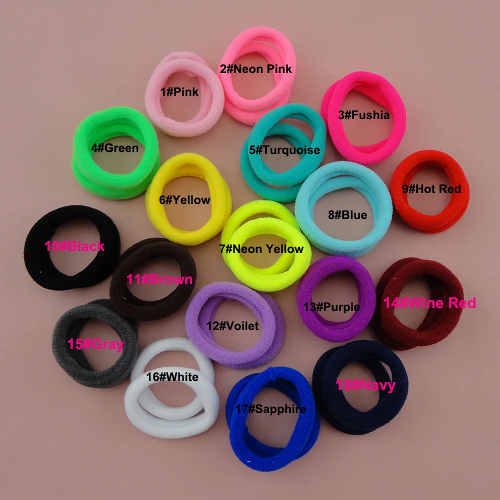 

100PCS 3.0cm Knitted elastic Hair bands for Rope Ponytail holders,Holder Elastic Hair ties for kids hair scrunchie
