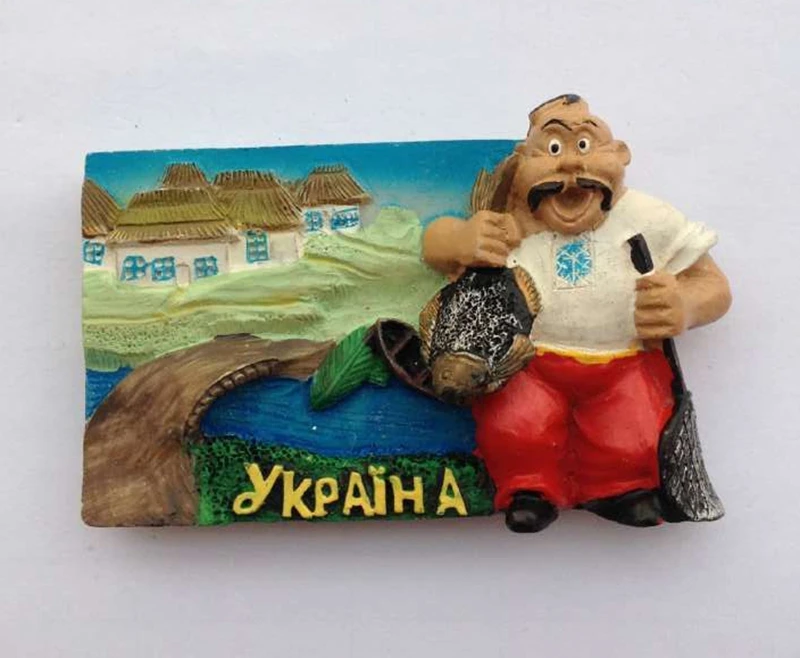 Высокое качество украшенный пасторальным пейзажем 3D магниты на холодильник
