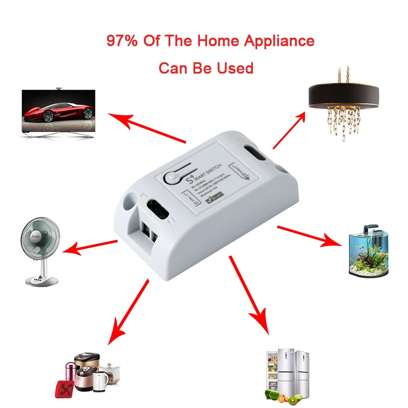 QIACHIP Wi-Fi Беспроводной 433 МГц РФ реле приемник умный дом модуль огни выключатель+ настенный удаленного Управление для ламп поклонники DIY