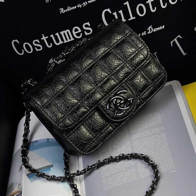 

Youbroer Women's Chain Bag Diamond Lattice Single Shoulder Diagonal Cross Bag Versatile Lady Bags