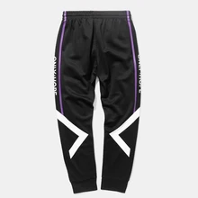 Мужские спортивные штаны в полоску с буквенным принтом и полосками, винтажные осенние спортивные брюки года для мужчин и женщин, повседневные штаны с эластичной резинкой на талии в стиле хип-хоп