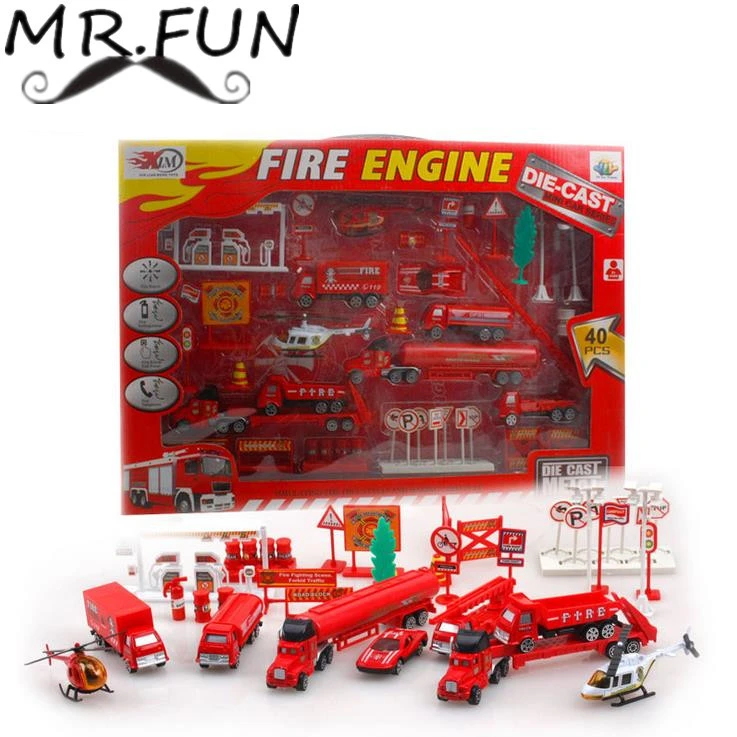 hot wheels fire truck set