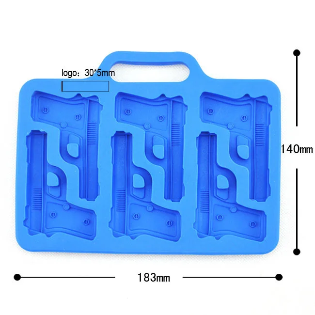 Пистолет стиле Ice Mold Силиконовые Ice Cube Trayuse для Кухни Делает Home, 21*10.5*3.5 СМ! E35