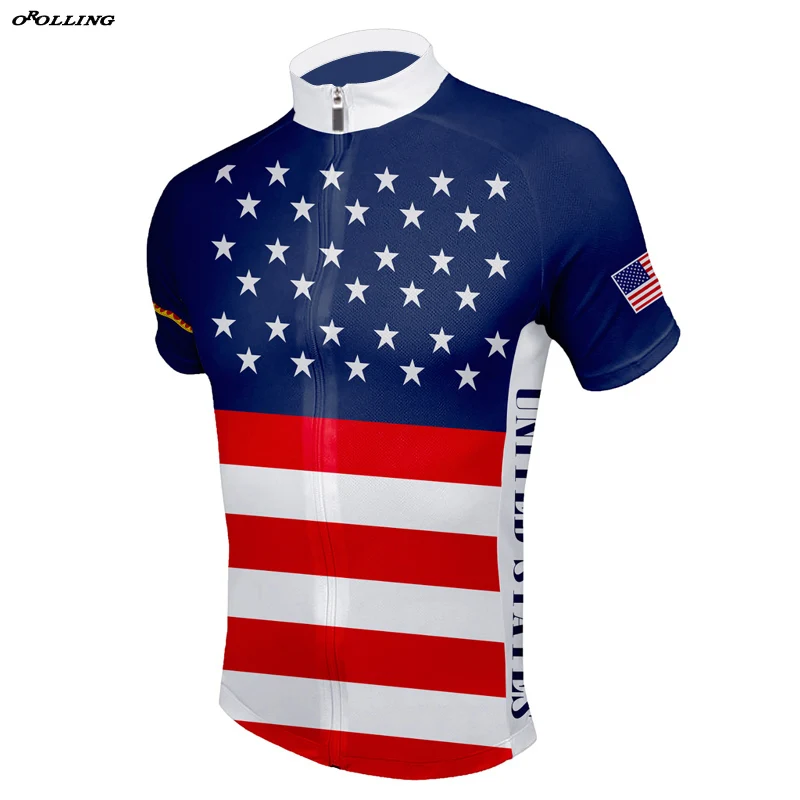 New Classical 2018 USA National Flag Team Maillot Cycling Jersey ...