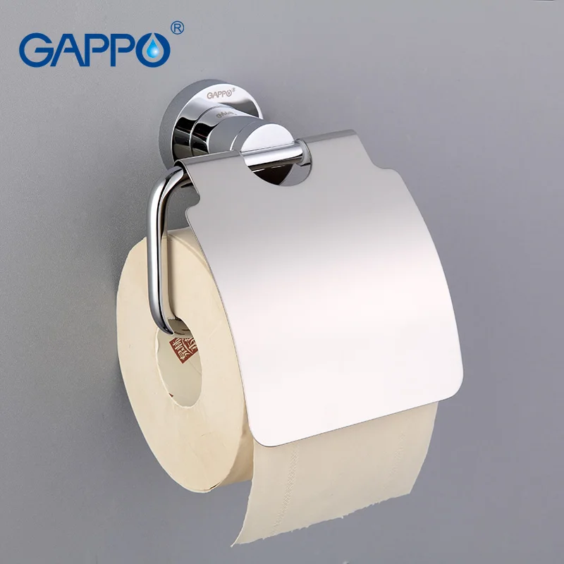 

GAPPO High quality Wall-mount Stainless Steel Cover Toilet Paper Holder Zinc-Alloy Mounting Seat Bathroom accessoriesG1803