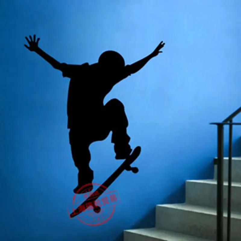 Sliding Plate Roller Skating Skate Sticker Sports Decal Kids Room Name Posters Vinyl Wall Decals Sticker