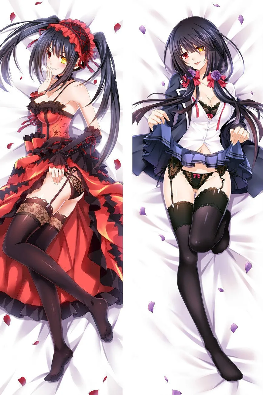 Skup Gorące japońskie anime data na żywo Tokisaki Kurumi poszewka z postacią do przytulania pościel Dakimakura poszewki na poduszki 71016