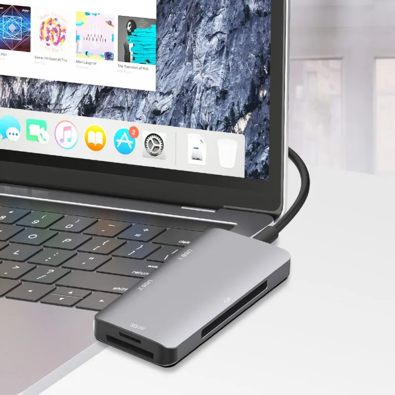 High speed multi USB 3.0 HUB 2 port adapter splitter HUB+SD+TF+CF card reader for MacBook Air computer PC laptop accessories