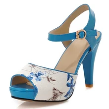 Neue Ankunft 2015 Frühling sommer Frauen Pumpt Plattform Offene spitze peep toe Sweeet hochzeit und partei High Heels Damen Schuhe
