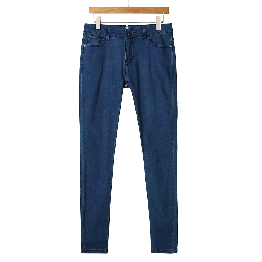 Женские джинсы-карандаш с молнией сзади, Стрейчевые джинсы с талией, обтягивающие джинсы, брюки с высокой талией, Z401