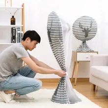 Cartoon Standing Fan Cover Waterproof Round PEVA Vertical Clean Reusable Family Storage