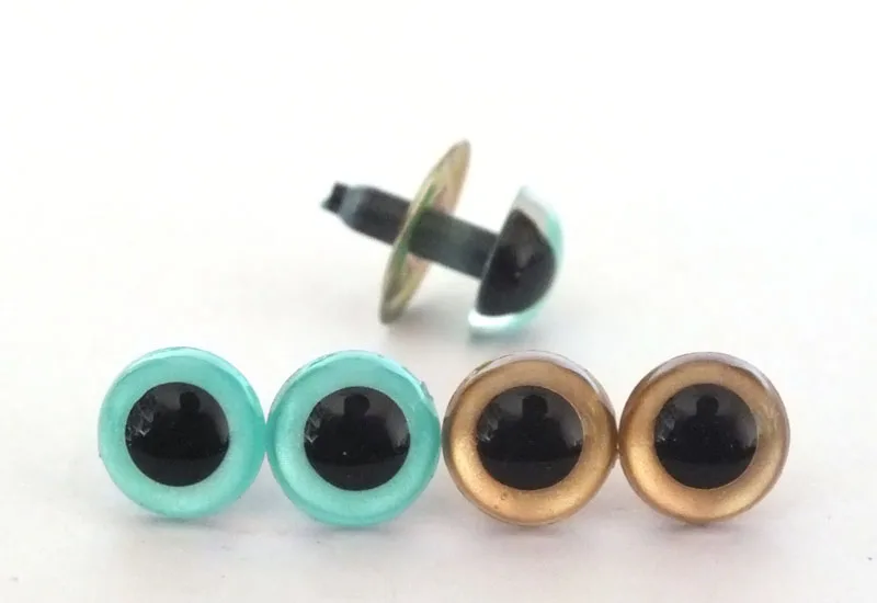 blue and gold color 10.5mm round safety eyes for diy doll