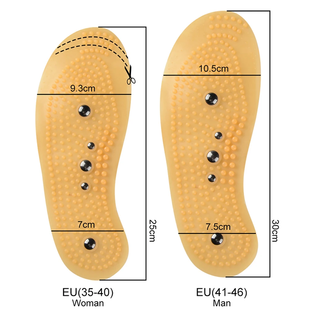 Терапевтические стельки для мужчин и женщин, магнит для массажа ног, для похудения, для улучшения циркуляции крови, забота о здоровье, обувные подушечки