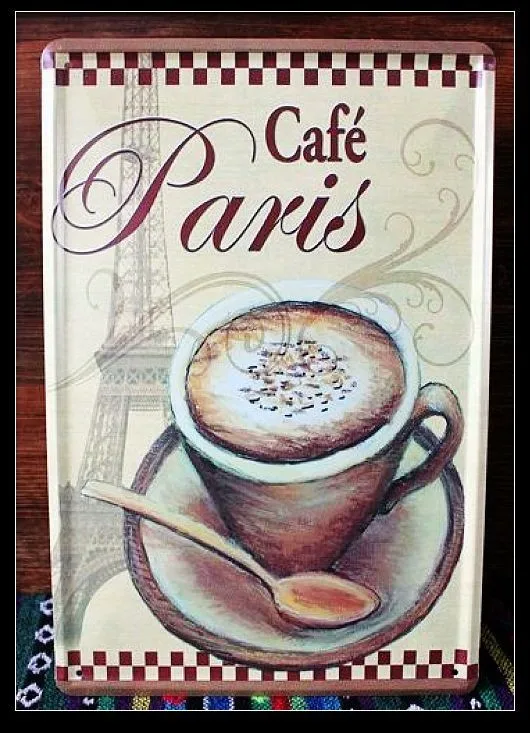 Cafe! retro tin sign vintage metal signs the wall decoration for cafe dessert shop bakery bar pub restaurant home