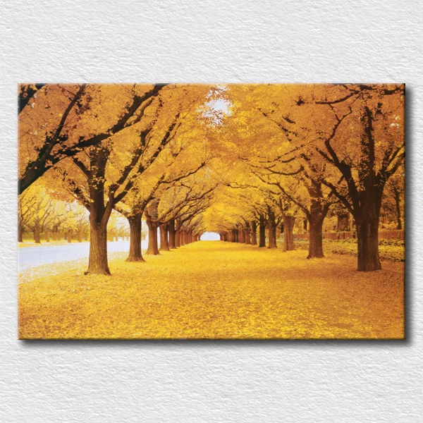 

Living room pictures decoration art autumn forest painting on living room modern picture gift