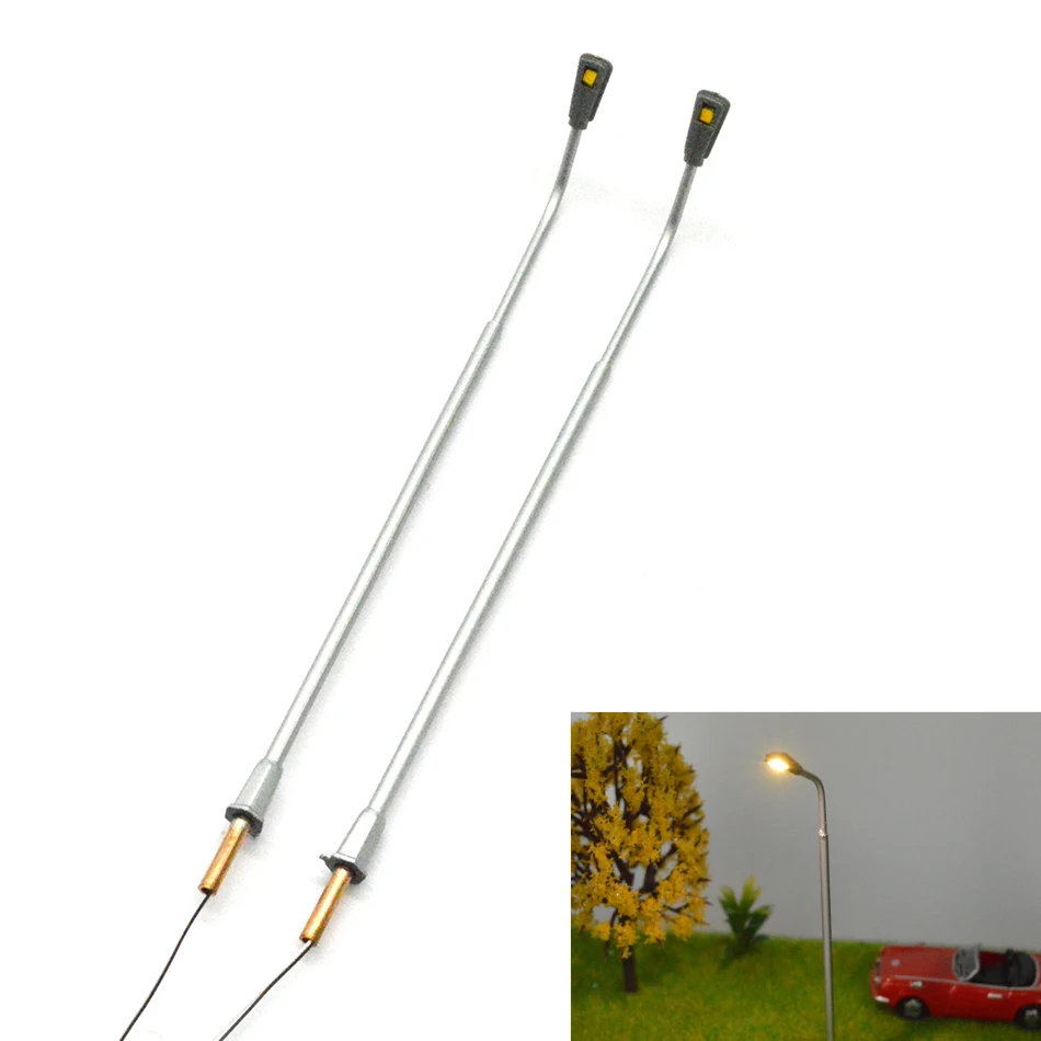 

10cm 3V LED model Metal copper Streets Lamp architectural Modelmaking Lamppost Model Railway Street Lighting