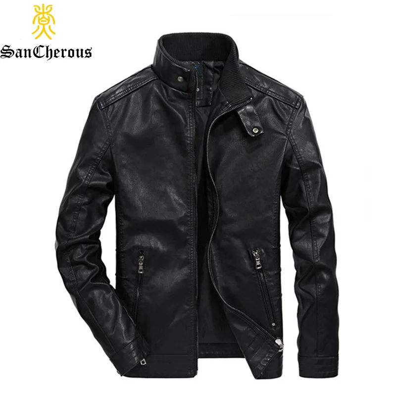 

New Arrival Men Autumn Leather Jacket High Quality Fashion Motorcycle Style Male Business Casual Coat Cowboy Jacket