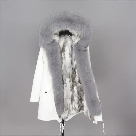 Maomaokong, новинка, женская верхняя одежда, толстая, теплая, Воротник из натурального Лисьего меха, подкладка из искусственного меха, Длинная зимняя куртка - Цвет: Color 10