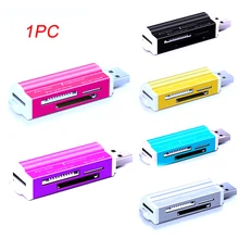 Адаптер USB 2,0 Многофункциональный портативный легкий/TF высокоскоростной мини стабильный алюминиевый сплав все в 1 кард-ридер