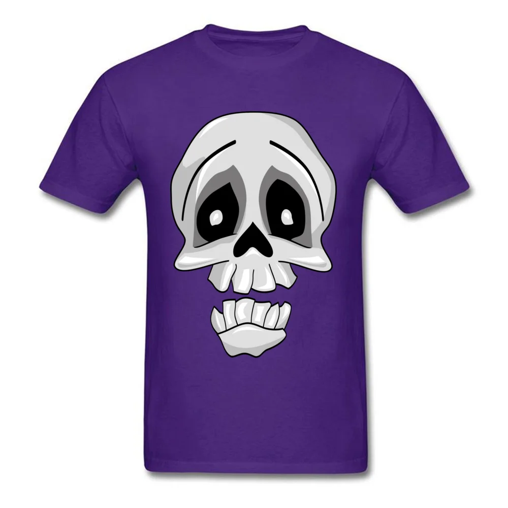 Funny Skeleton ostern Day 100% Cotton Fabric Round Collar Tops T Shirt Short Sleeve Printed On Top T-shirts Graphic T Shirts Funny Skeleton purple